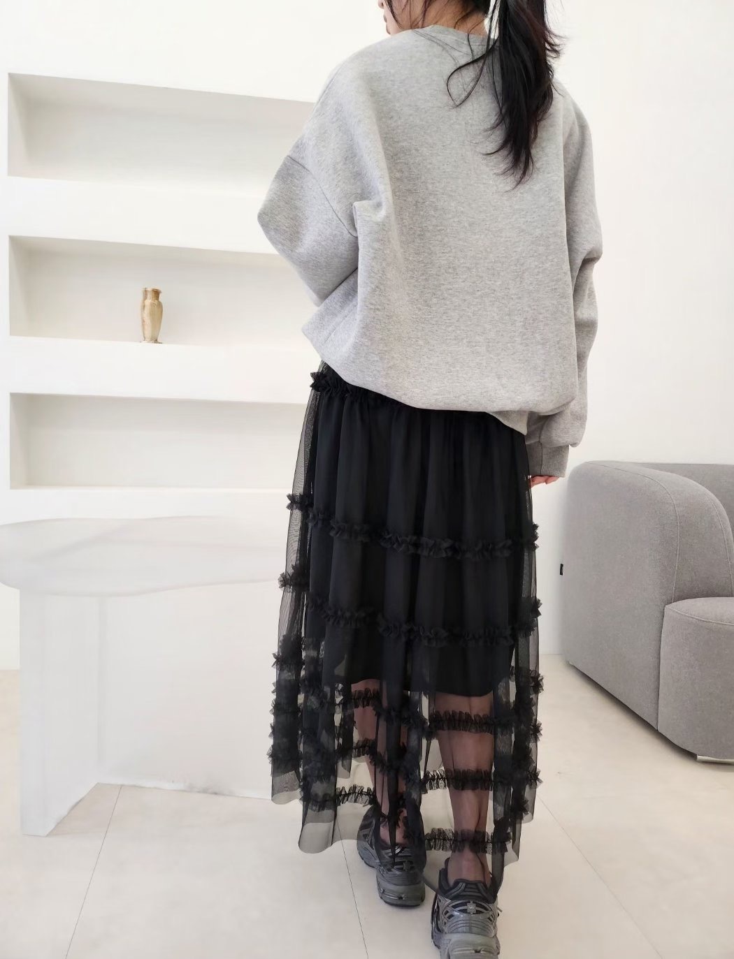 LAYERING東大門實拍女裝新品時尚25秋冬人氣休閑推薦長裙LAYERING長裙