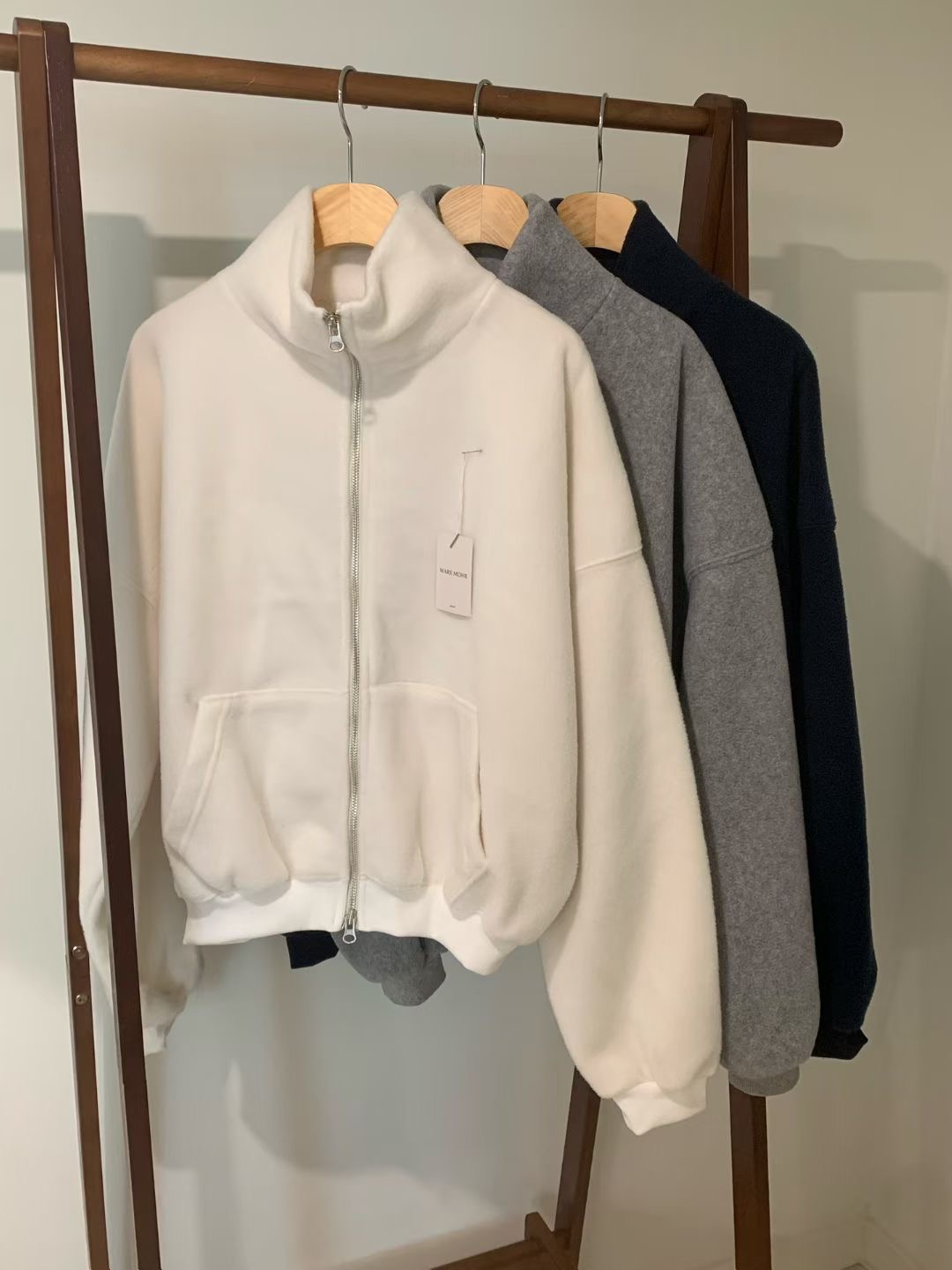 MARE MOHE東大門直郵女裝新款推薦人氣休閑夾克抓絨拉鏈MARE MOHE夾克圖色1左一色