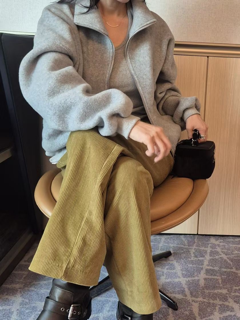 MARE MOHE東大門直郵女裝新款推薦人氣休閑夾克抓絨拉鏈MARE MOHE夾克圖色2