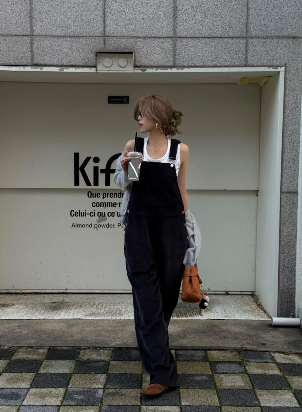 MARE MOHE韓國直郵女裝新品推薦時尚熱賣背帶褲不含內搭MARE MOHE背帶褲圖色1