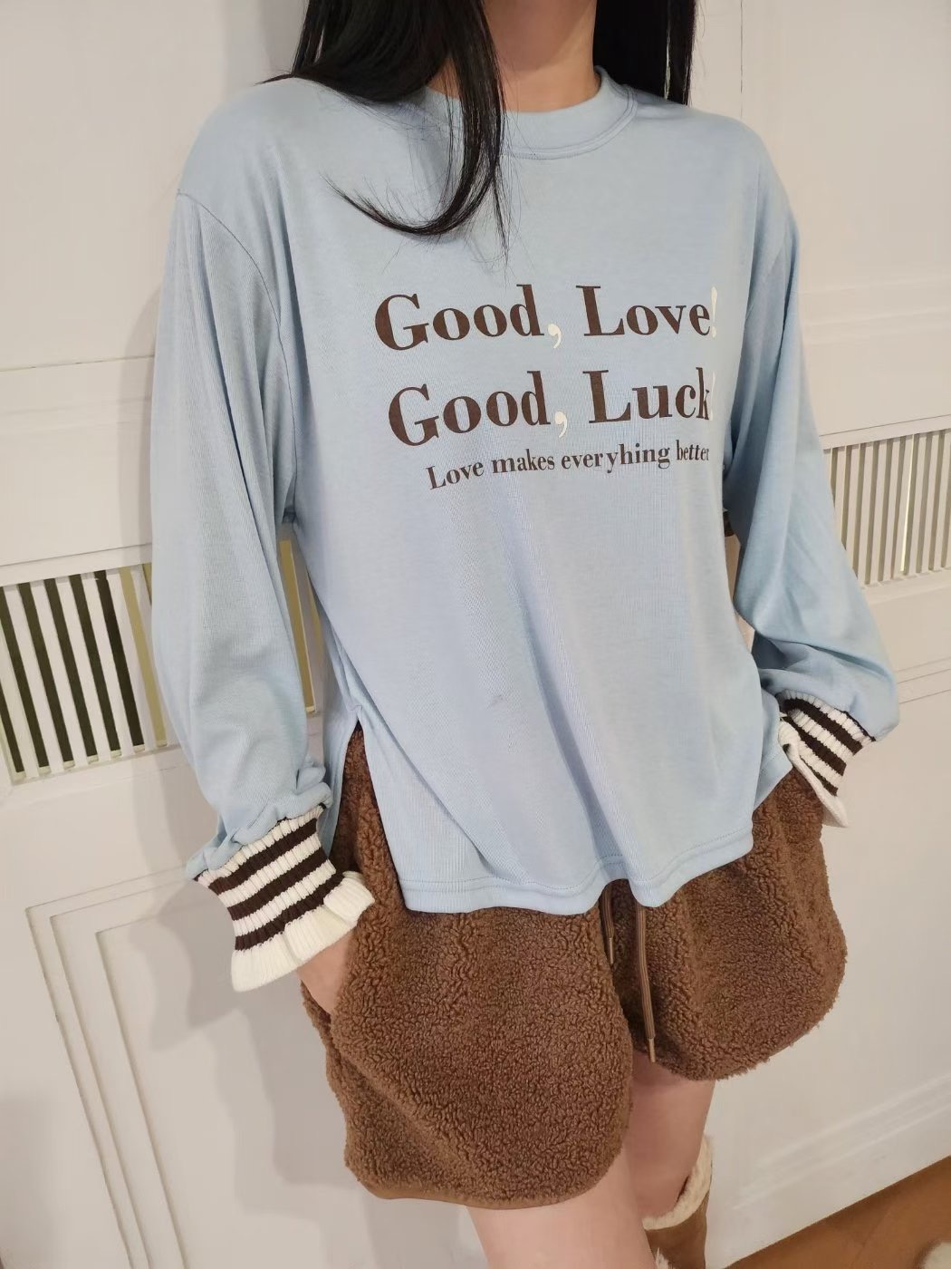 LAYERING東大門代購女士新款25秋冬推薦休閑時尚人氣長袖T恤LAYERING長袖T恤圖色1