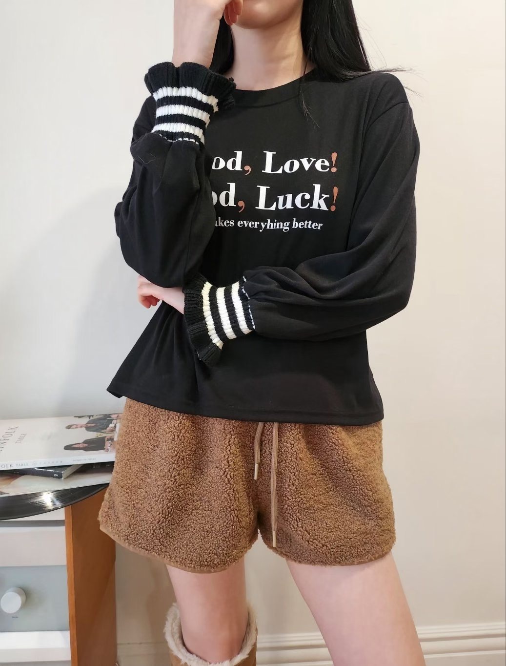 LAYERING東大門代購女士新款25秋冬推薦休閑時尚人氣長袖T恤LAYERING長袖T恤圖色2