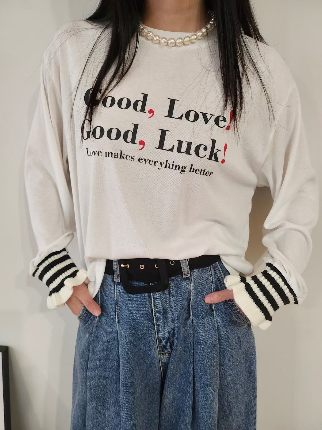 LAYERING東大門代購女士新款25秋冬推薦休閑時尚人氣長袖T恤LAYERING長袖T恤圖色3