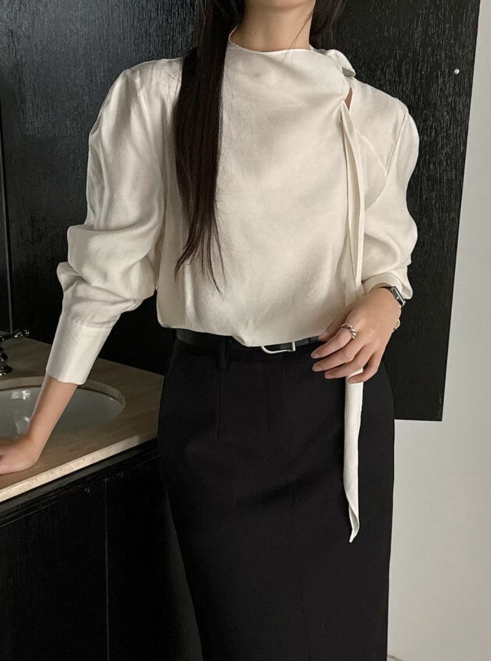 MARE MOHE韓國直郵女裝新款推薦人氣職業熱賣襯衫蕾絲衫MARE MOHE襯衫/蕾絲衫