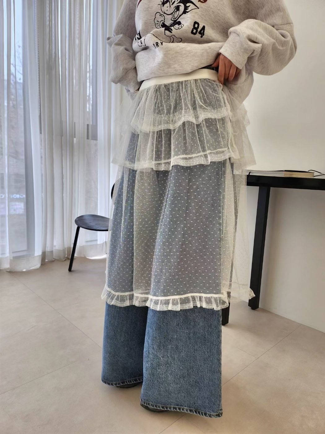 LAYERING韓國代購女士新品時尚推薦休閑職業25秋冬熱賣長裙LAYERING長裙