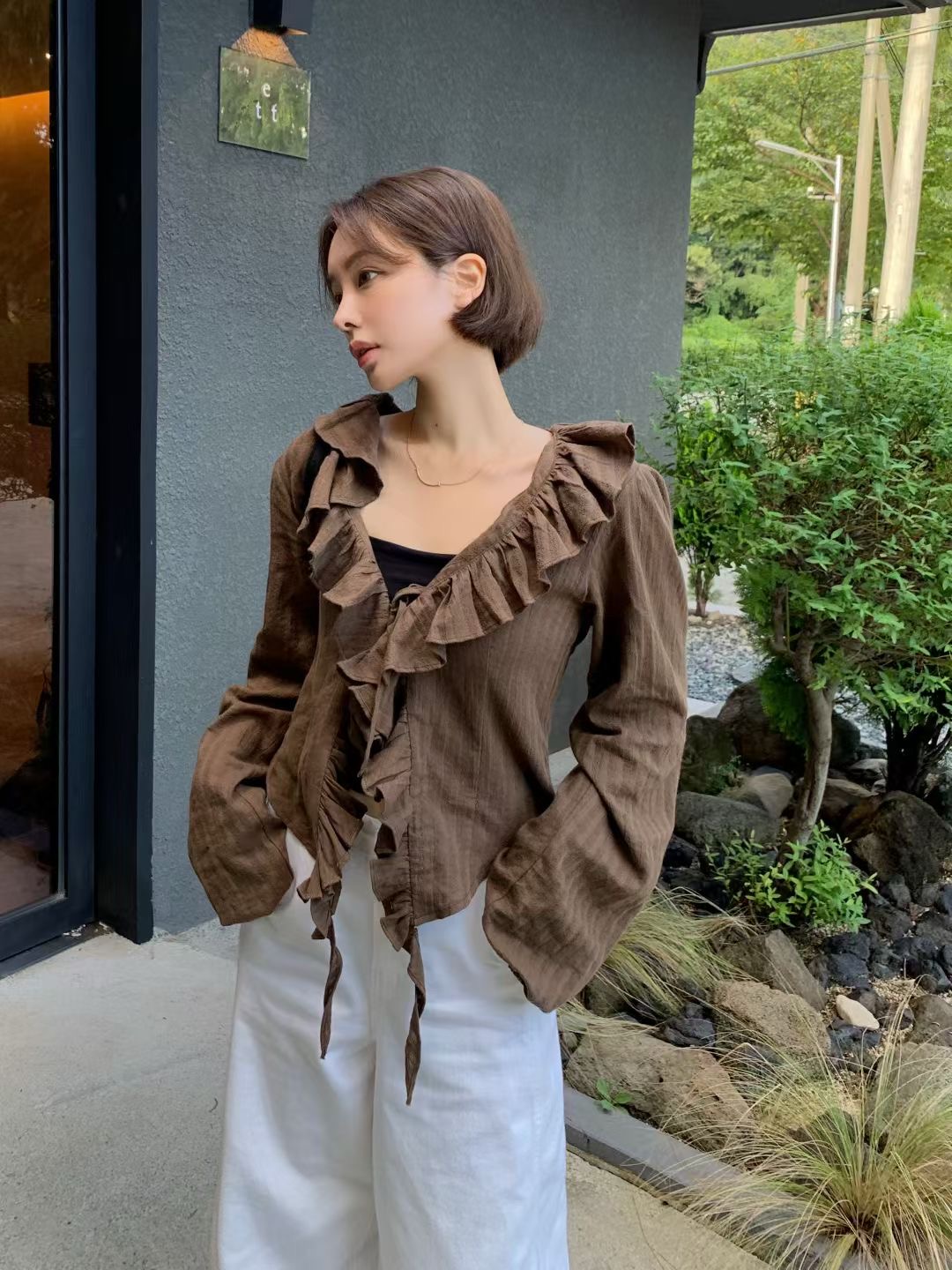 MARE MOHE韓國代購女裝新款25秋冬時尚人氣推薦襯衫蕾絲衫MARE MOHE襯衫/蕾絲衫圖色2