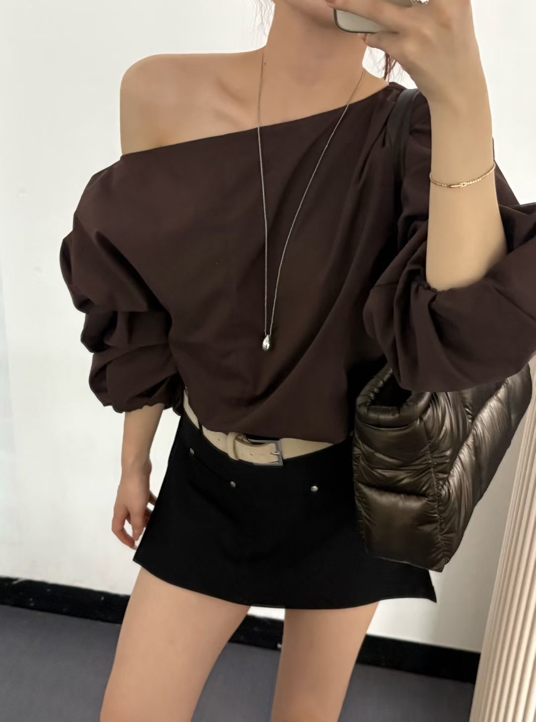 MARE MOHE韓國直郵女士新品25秋冬人氣職業推薦襯衫蕾絲衫MARE MOHE襯衫/蕾絲衫圖色1