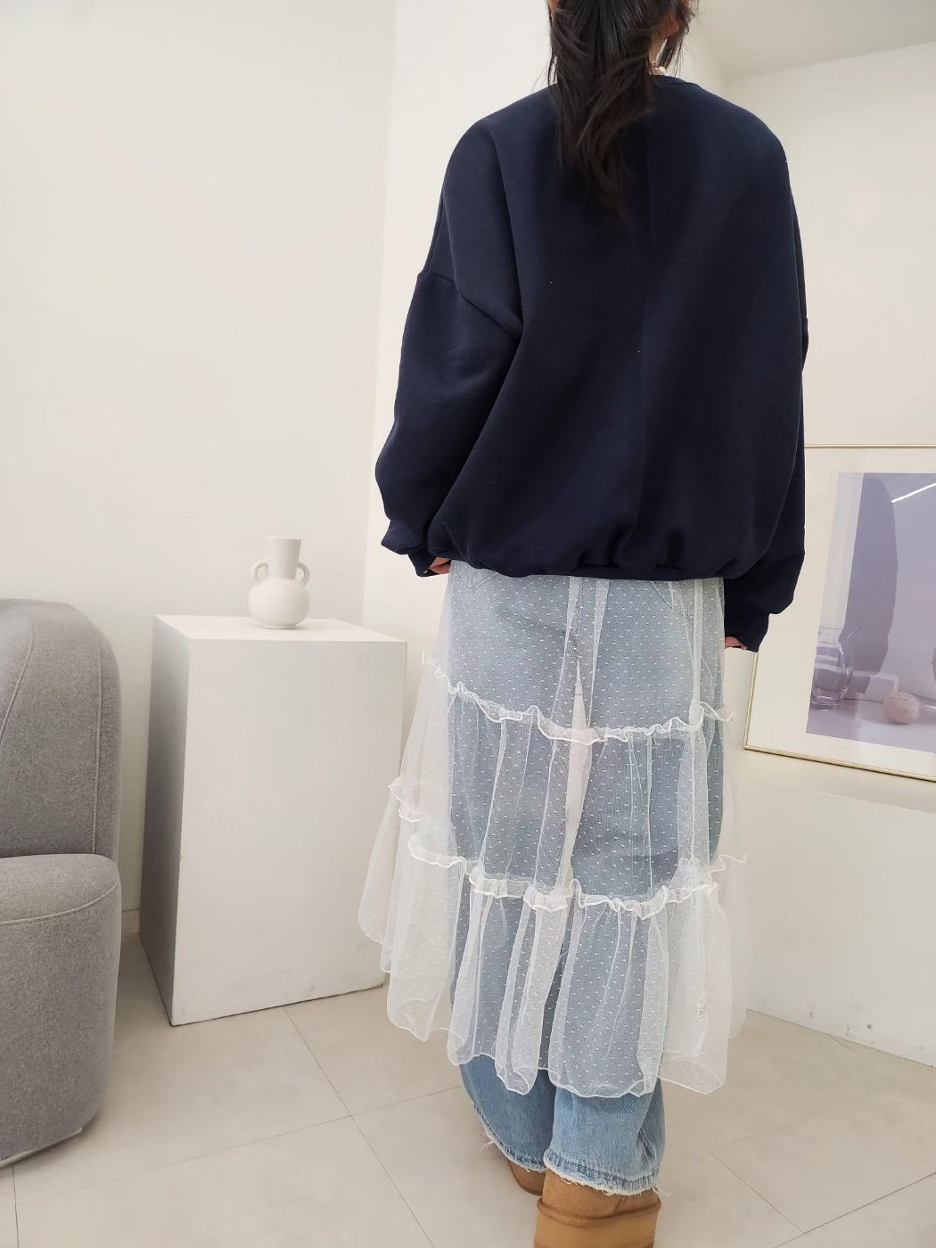 LAYERING東大門實拍女士新品人氣時尚休閑推薦熱賣長裙長款LAYERING長裙