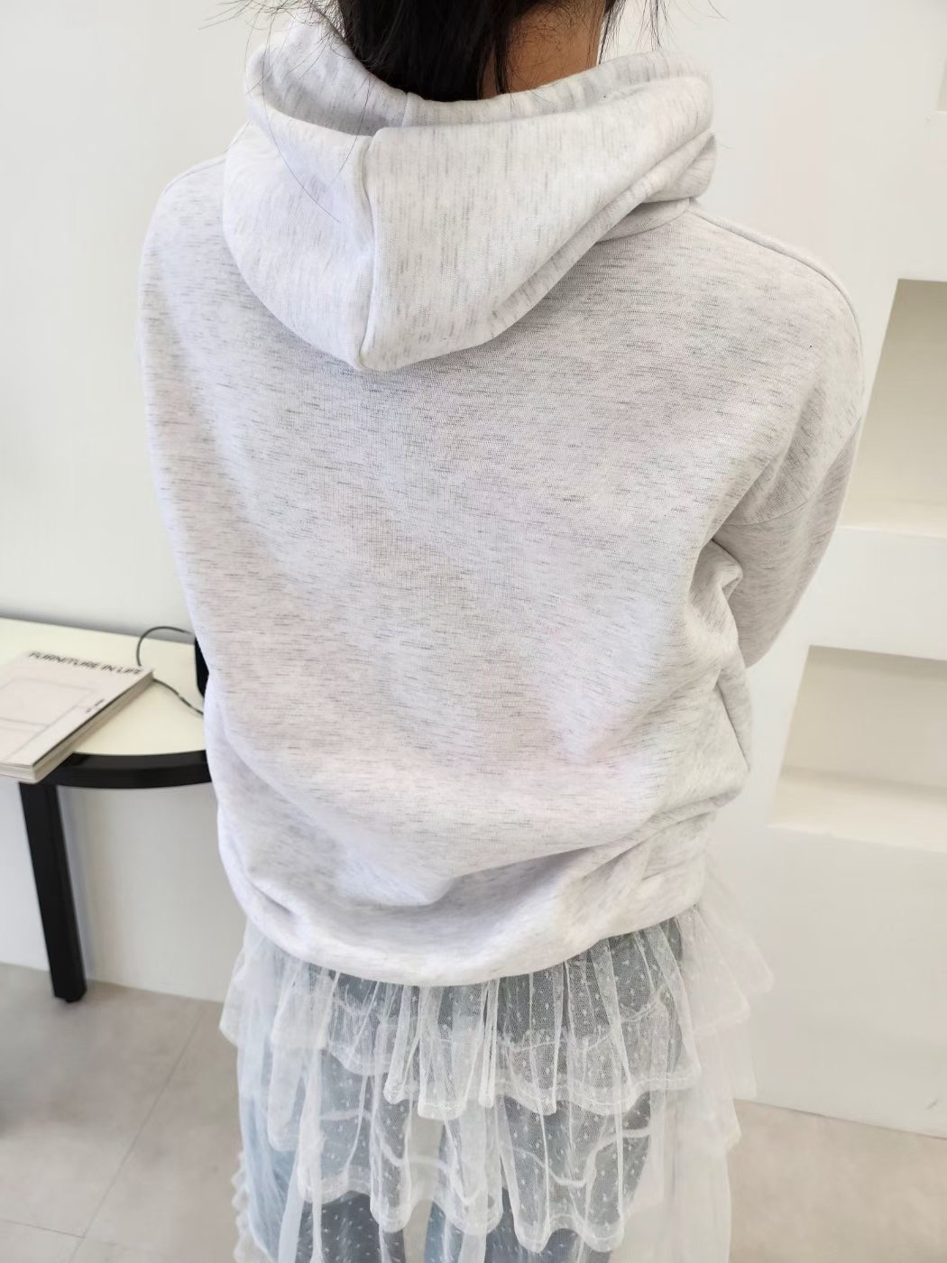 LAYERING韓國代購女裝新款職業人氣25秋冬休閑衛衣加絨兜帽LAYERING衛衣