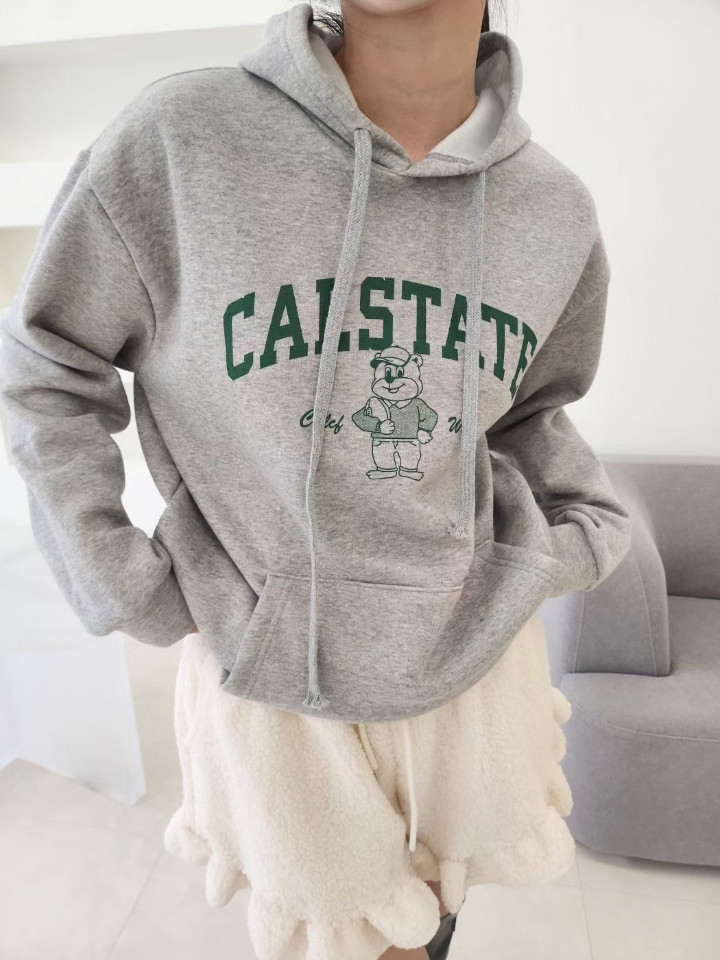 LAYERING韓國代購女裝新款職業人氣25秋冬休閑衛衣加絨兜帽LAYERING衛衣圖色2