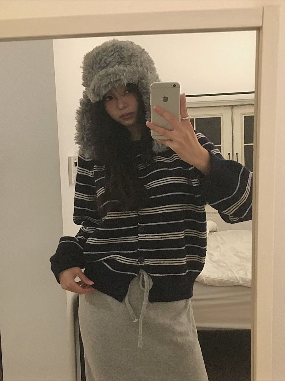 MARE MOHE韓國直郵女裝新品人氣推薦職業熱賣針織衫條紋MARE MOHE針織衫