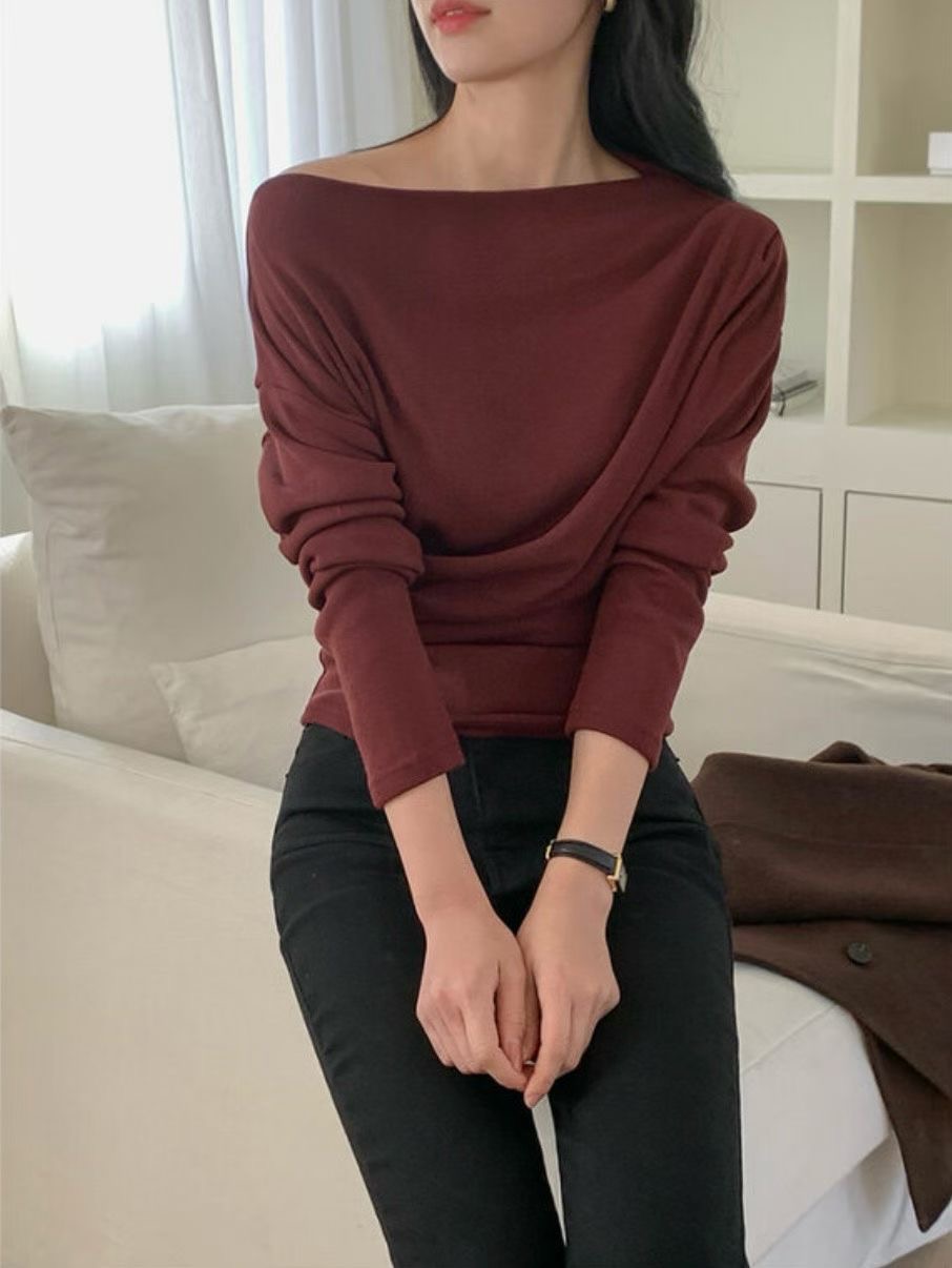 MARE MOHE東大門直郵女士新品時尚熱賣職業人氣25秋冬長袖T恤MARE MOHE長袖T恤圖色4