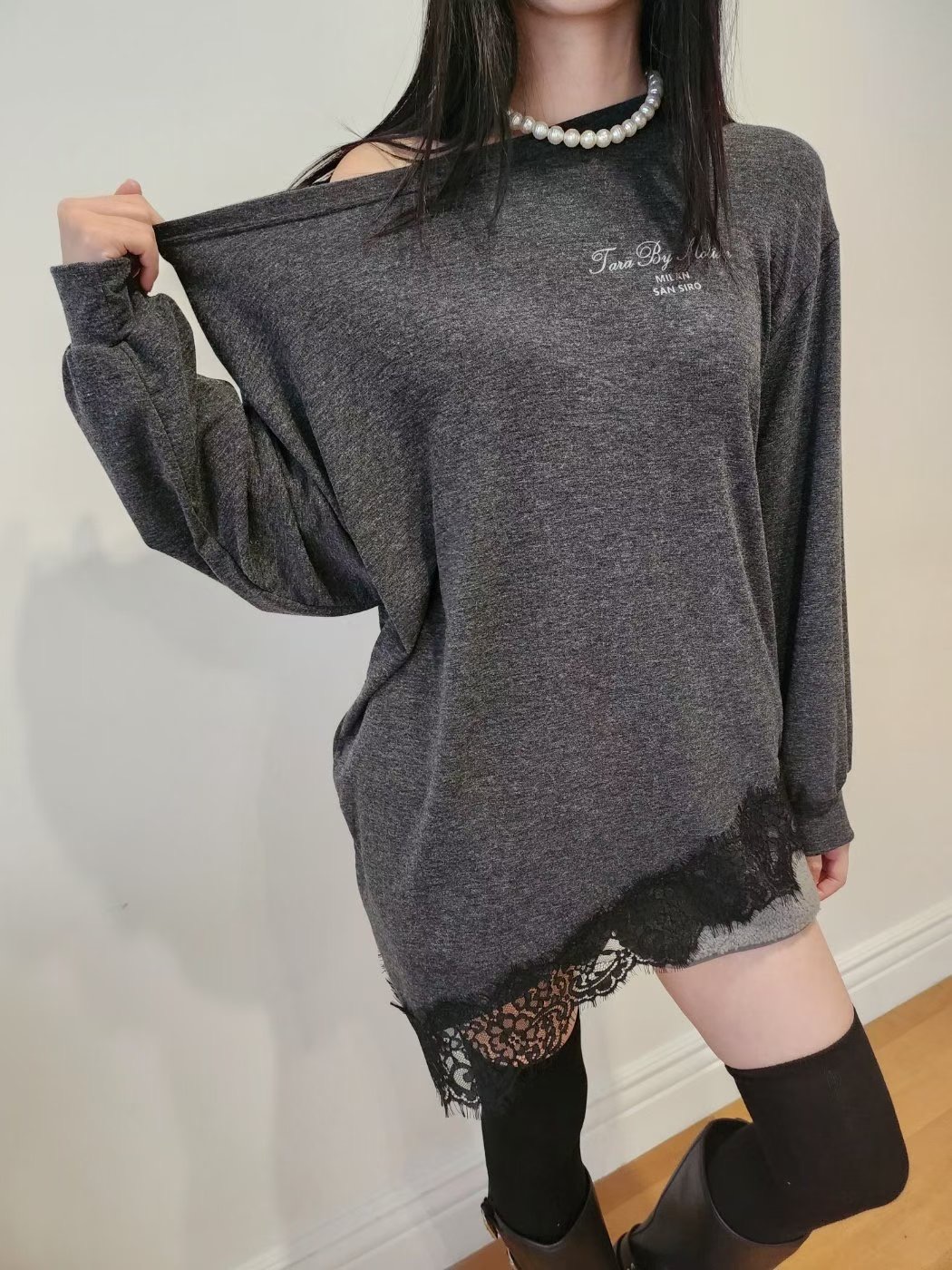 LAYERING韓國直郵女裝新款25秋冬休閑人氣推薦時尚長袖T恤LAYERING長袖T恤圖色1