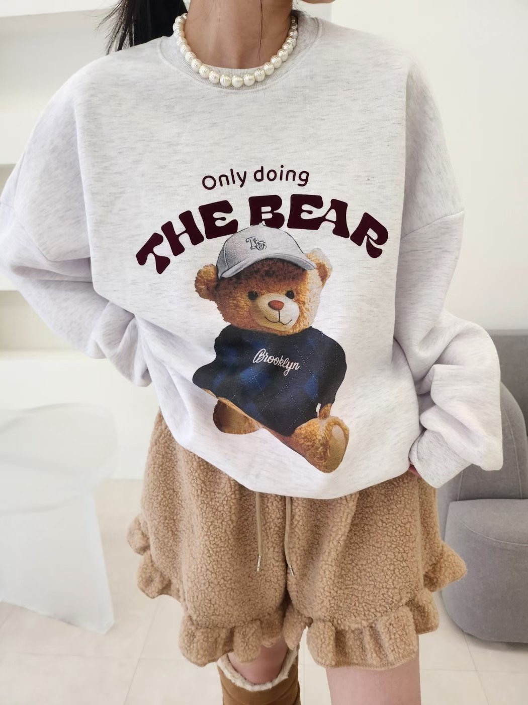 LAYERING韓國代購女士新品25秋冬人氣熱賣職業時尚衛衣加絨LAYERING衛衣圖色3