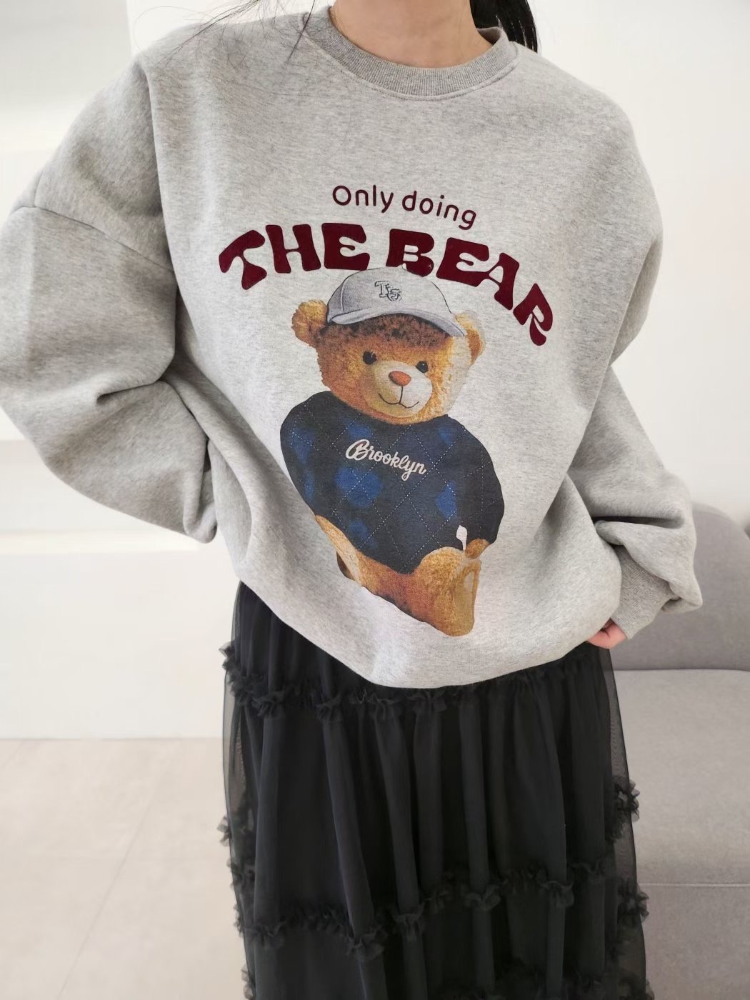 LAYERING韓國代購女士新品25秋冬人氣熱賣職業時尚衛衣加絨LAYERING衛衣圖色4