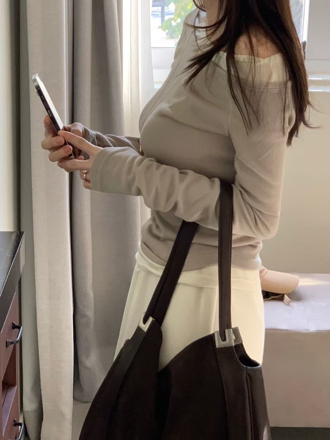 MARE MOHE東大門實拍女士新款25秋冬職業時尚休閑長袖T恤MARE MOHE長袖T恤