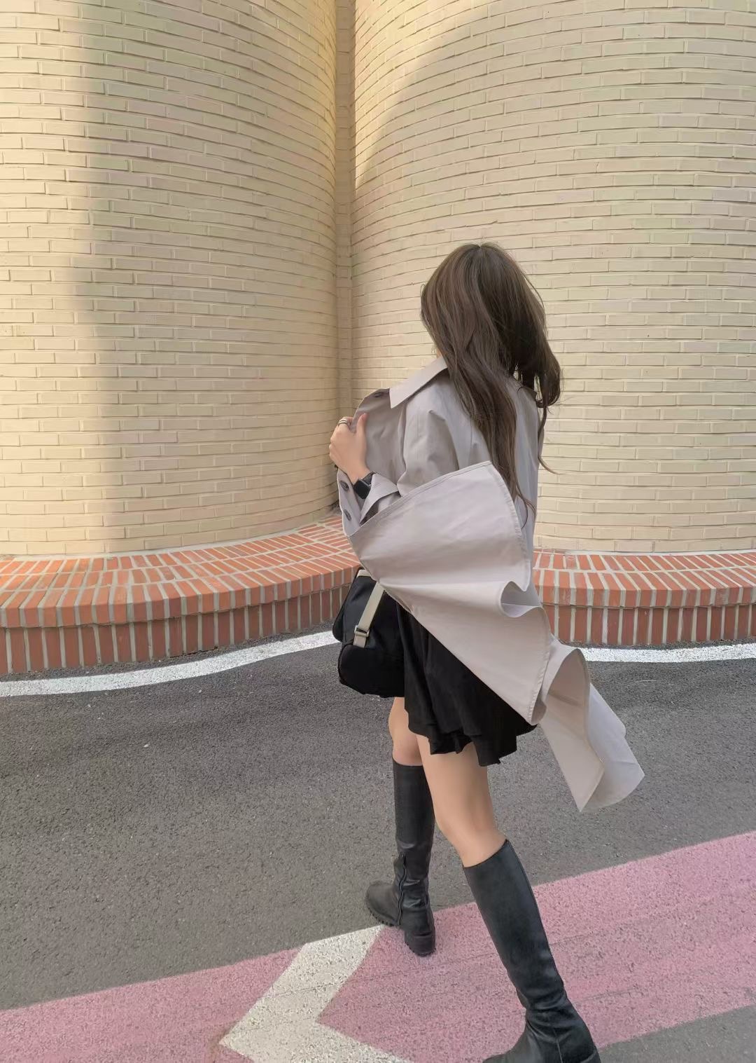 MARE MOHE東大門直郵女士新品25秋冬熱賣時尚職業長款風衣MARE MOHE長款風衣