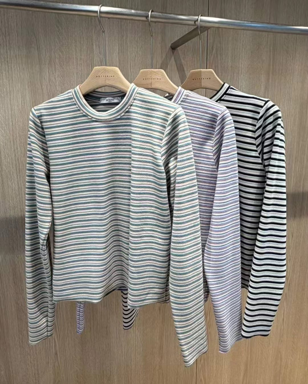 ARLOW東大門代購女裝新款推薦職業休閑25秋冬長袖T恤羊毛保暖ARLOW長袖T恤圖色3左三色