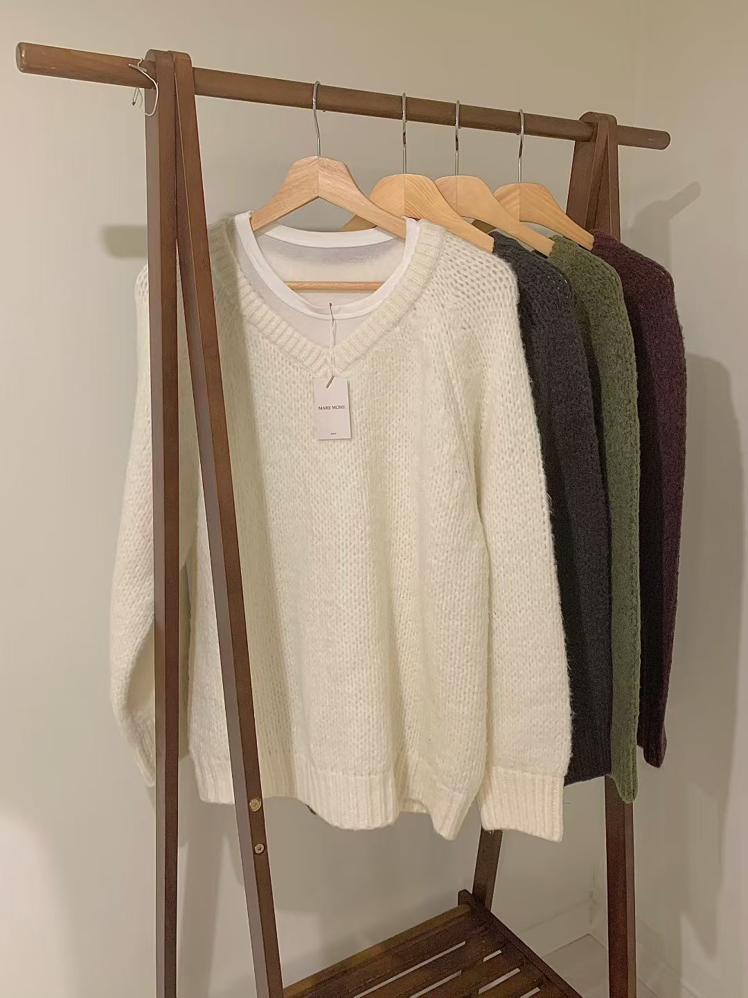 MARE MOHE韓國代購女士新款25秋冬熱賣時尚職業針織衫羊駝MARE MOHE針織衫圖色2左二色