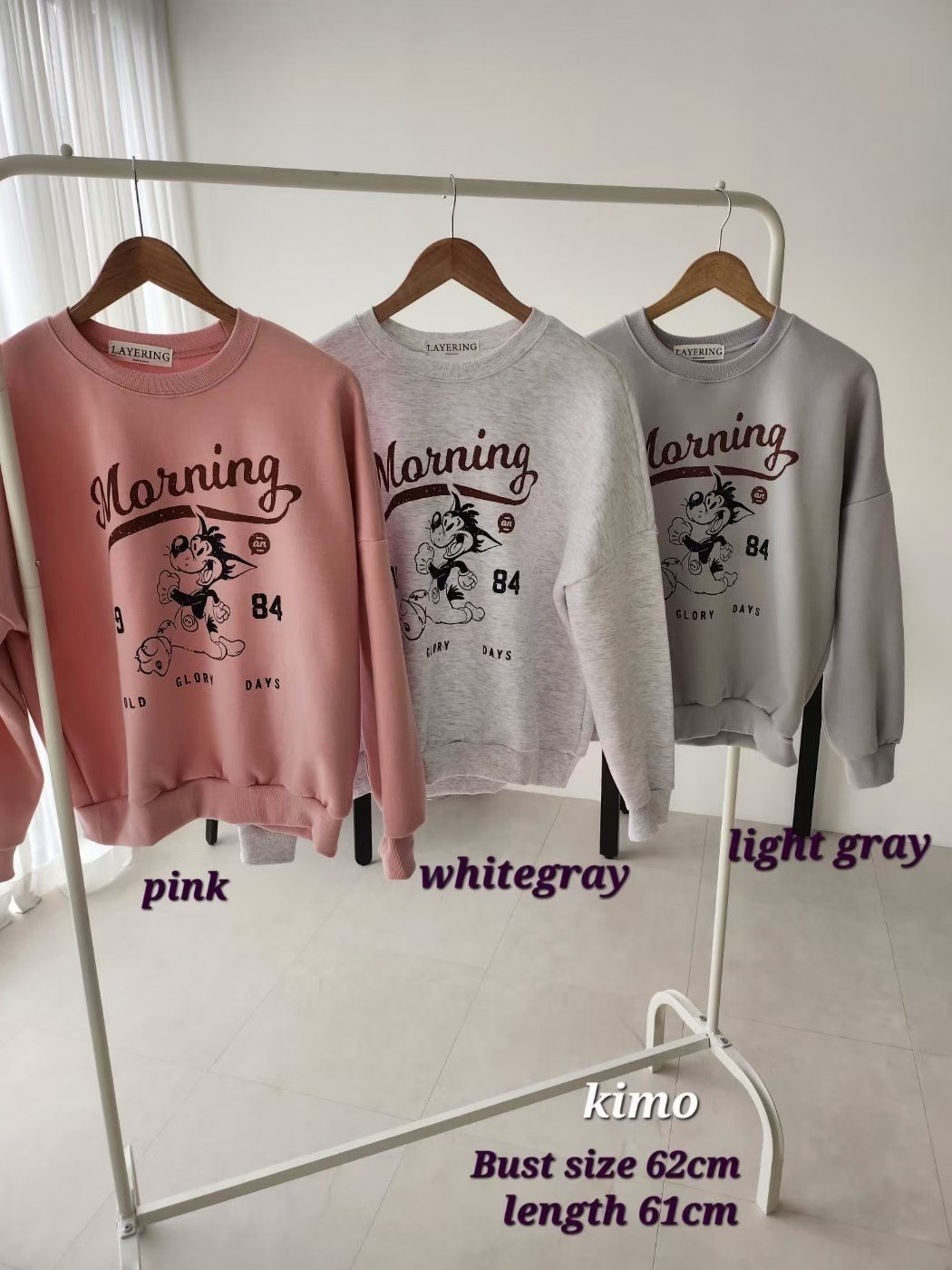 LAYERING韓國直郵女裝新品時尚25秋冬職業人氣休閑衛衣加絨LAYERING衛衣