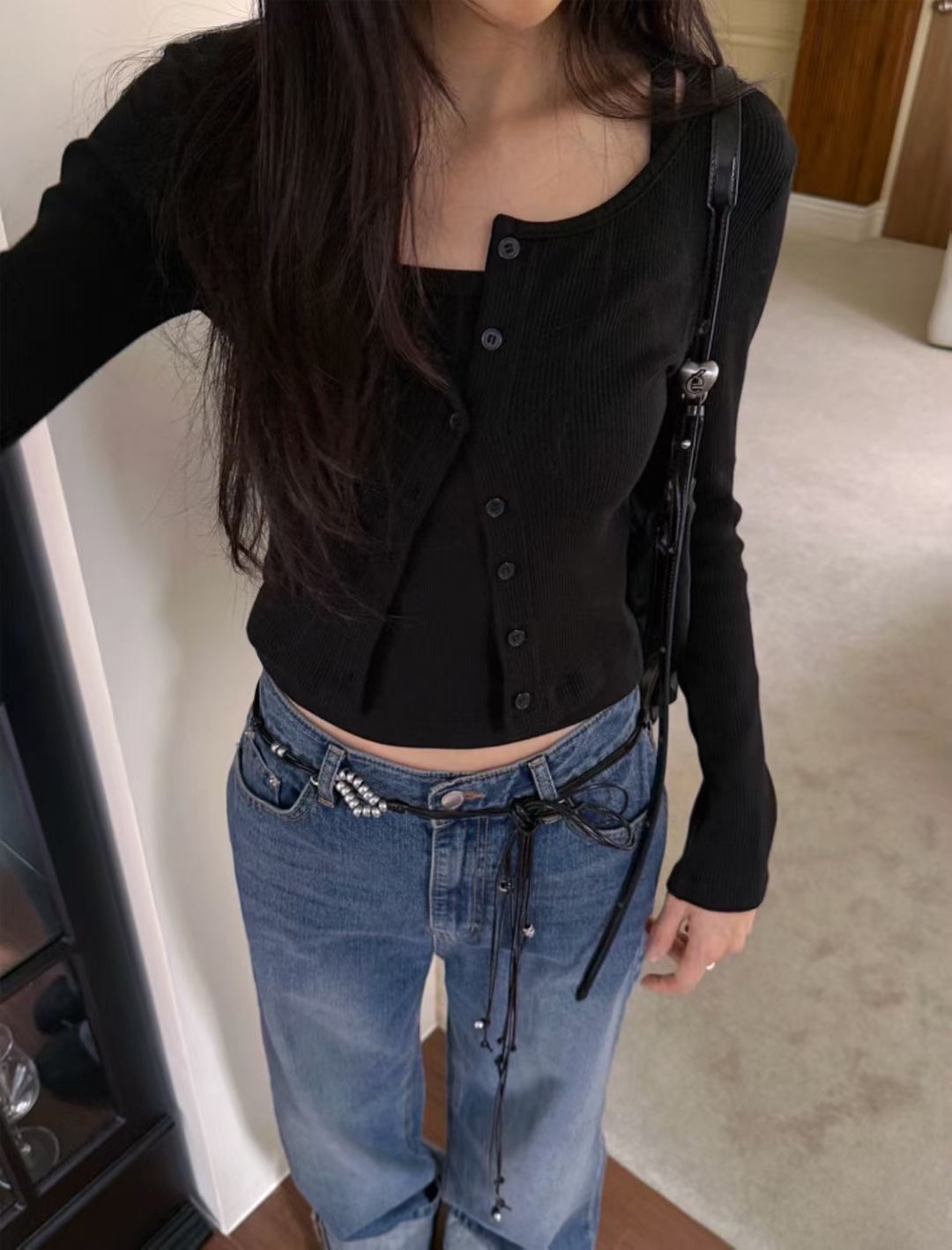 MARE MOHE東大門實拍女裝新款休閑時尚人氣職業25秋冬長袖T恤MARE MOHE長袖T恤