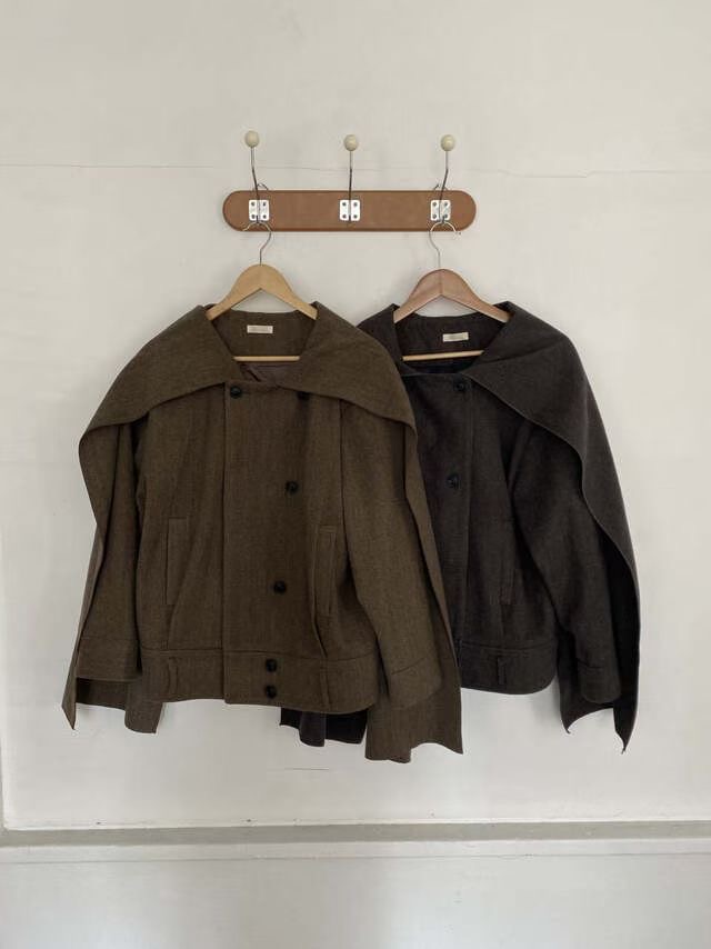 MARE MOHE東大門直郵女士新品熱賣人氣時尚休閑短款大衣MARE MOHE短款大衣圖色2左二色