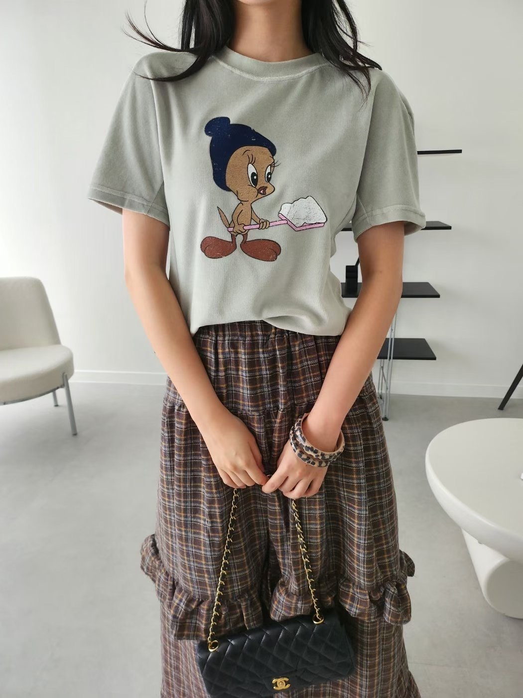 LAYERING韓國直郵㊣女士新款熱賣推薦26春夏休閑真品職業T恤LAYERINGT恤圖色1