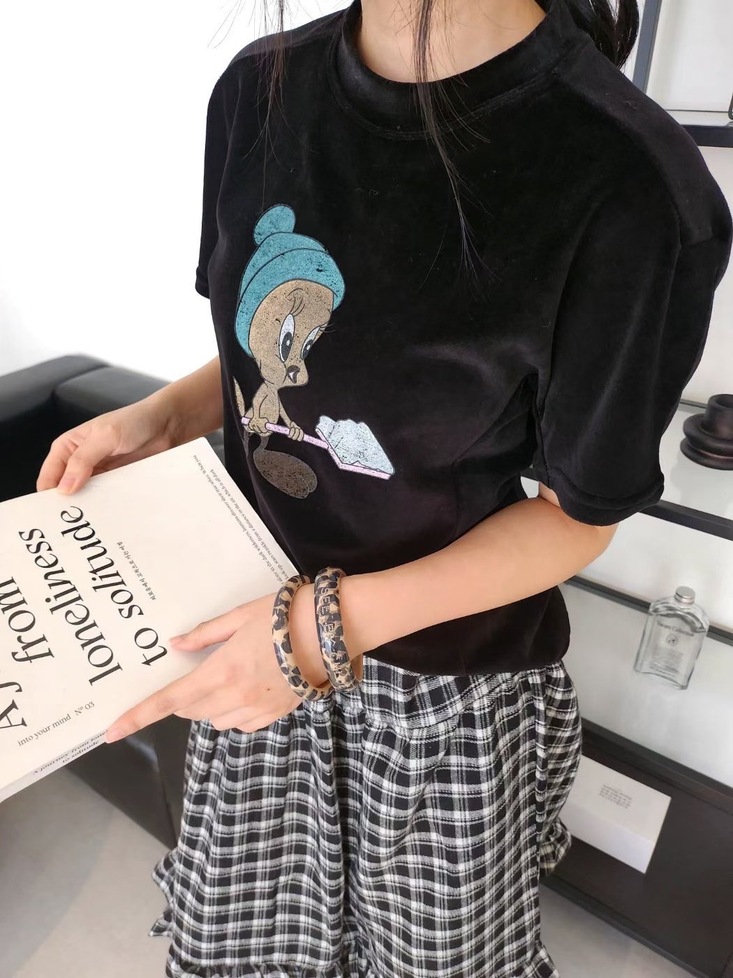 LAYERING韓國直郵㊣女士新款熱賣推薦26春夏休閑真品職業T恤LAYERINGT恤圖色2