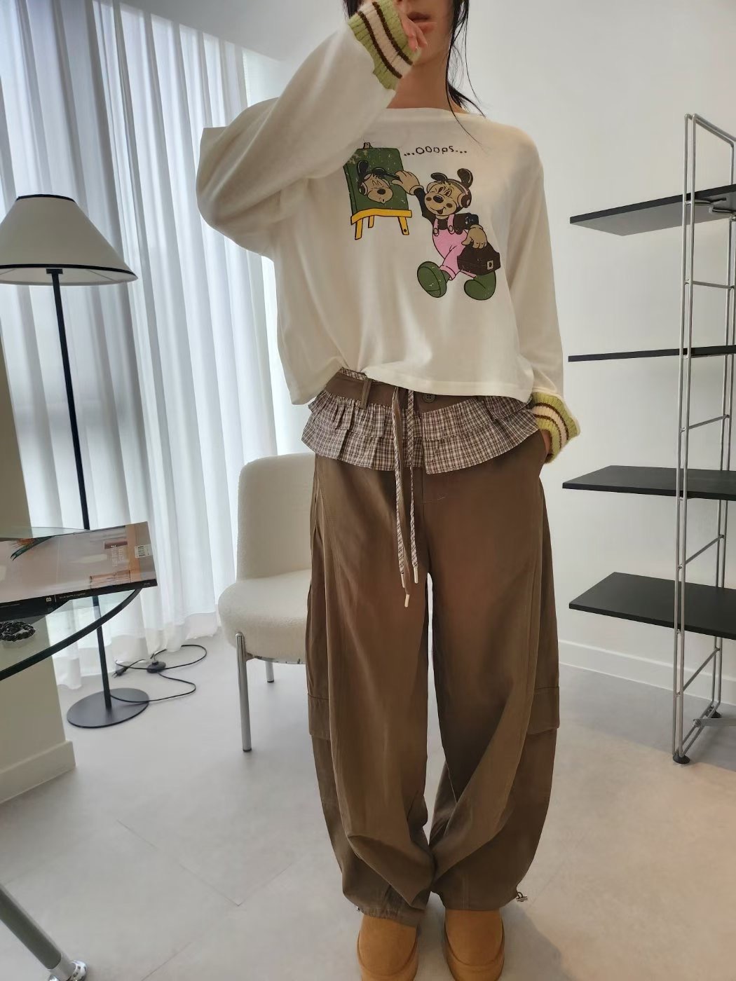 LAYERING韓國直郵㊣女士新款休閑人氣時尚26春夏職業長袖T恤LAYERING長袖T恤圖色2