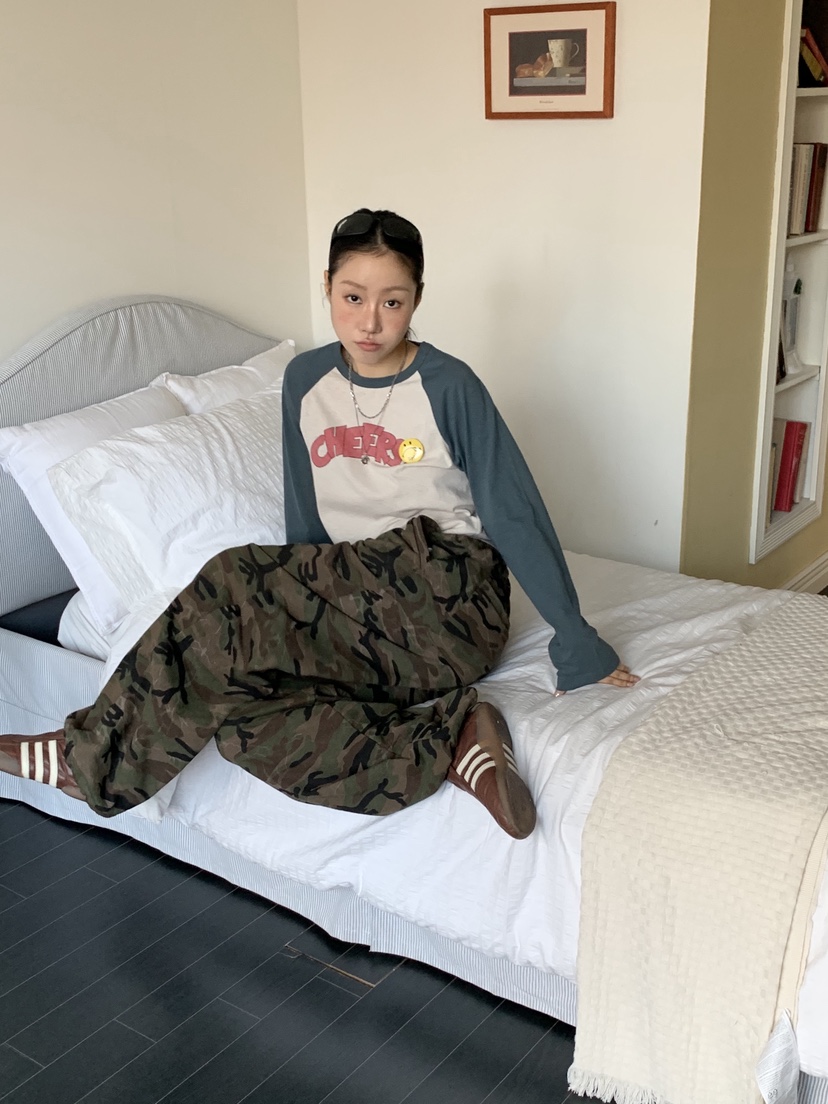 SUNDER MARKET韓國代購㊣女裝新款休閑推薦時尚熱賣長袖T恤SUNDER MARKET長袖T恤