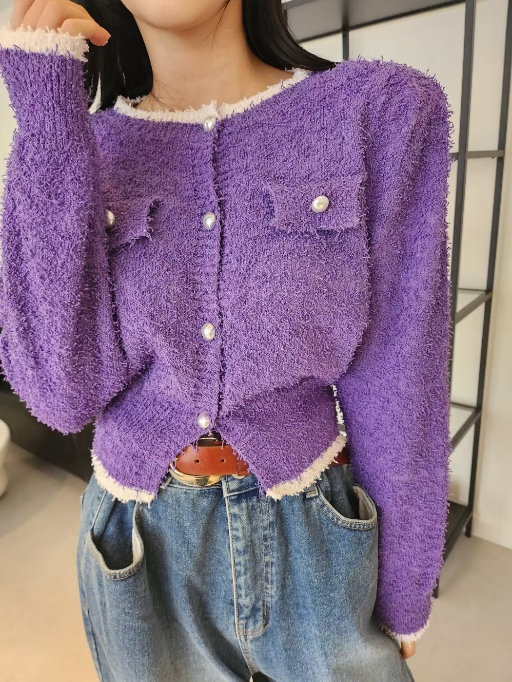 LAYERING東大門直郵㊣女士新品人氣推薦熱賣時尚針織衫口袋LAYERING針織衫圖色1