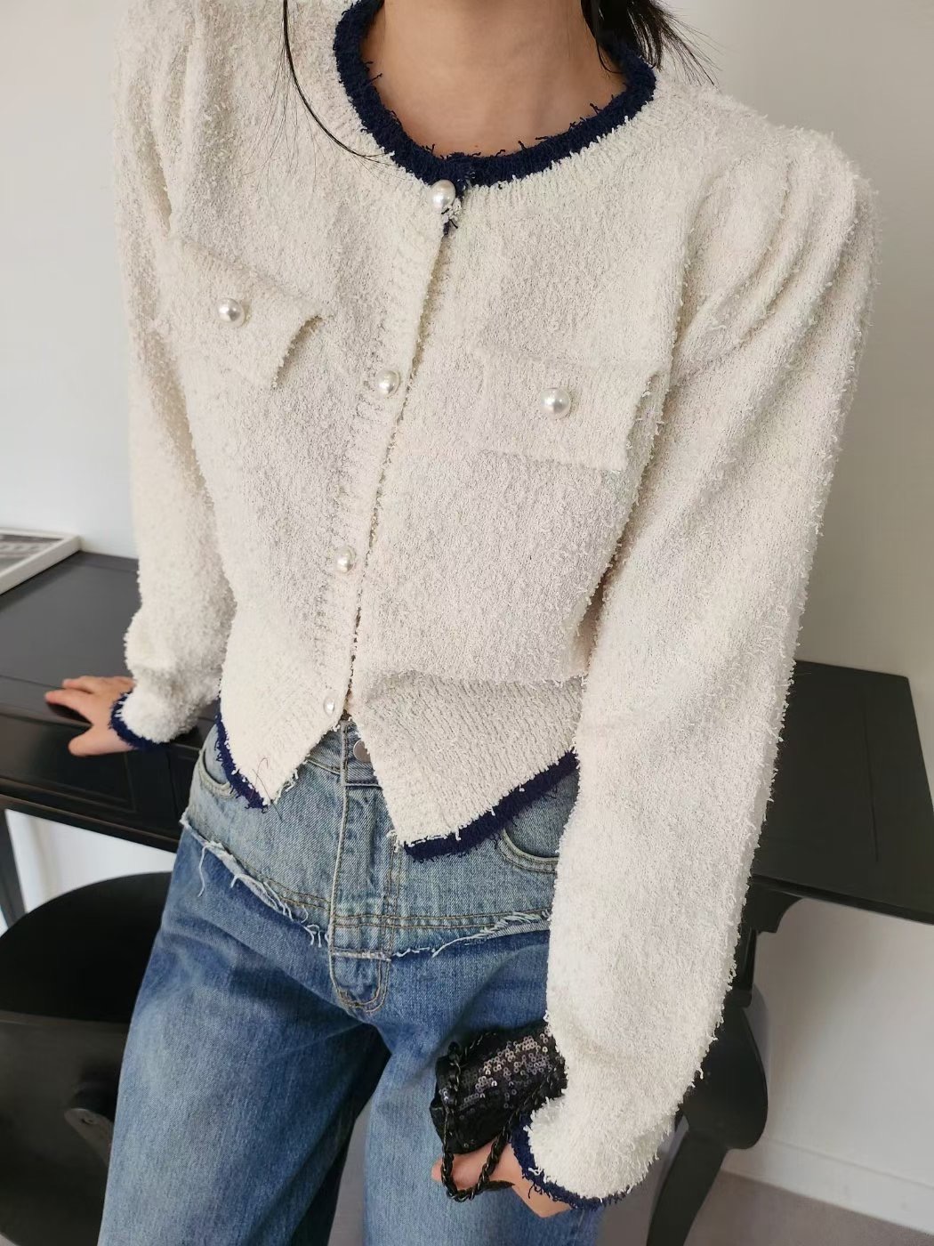 LAYERING東大門直郵㊣女士新品人氣推薦熱賣時尚針織衫口袋LAYERING針織衫圖色2