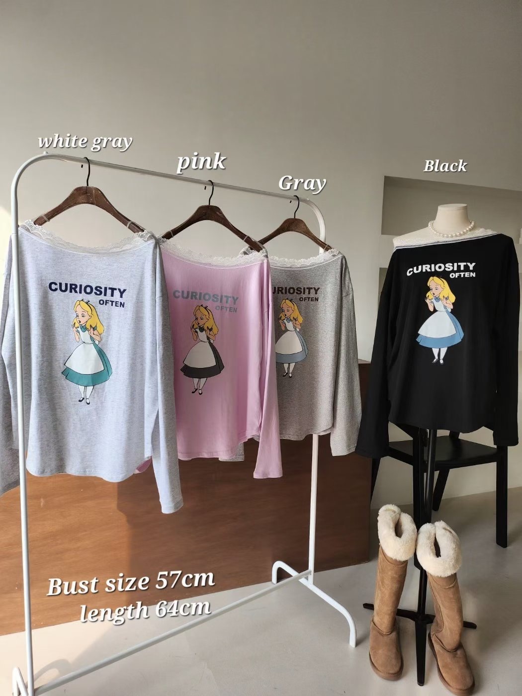 LAYERING韓國代購㊣女裝新款職業休閑推薦人氣熱賣時尚長袖T恤LAYERING長袖T恤