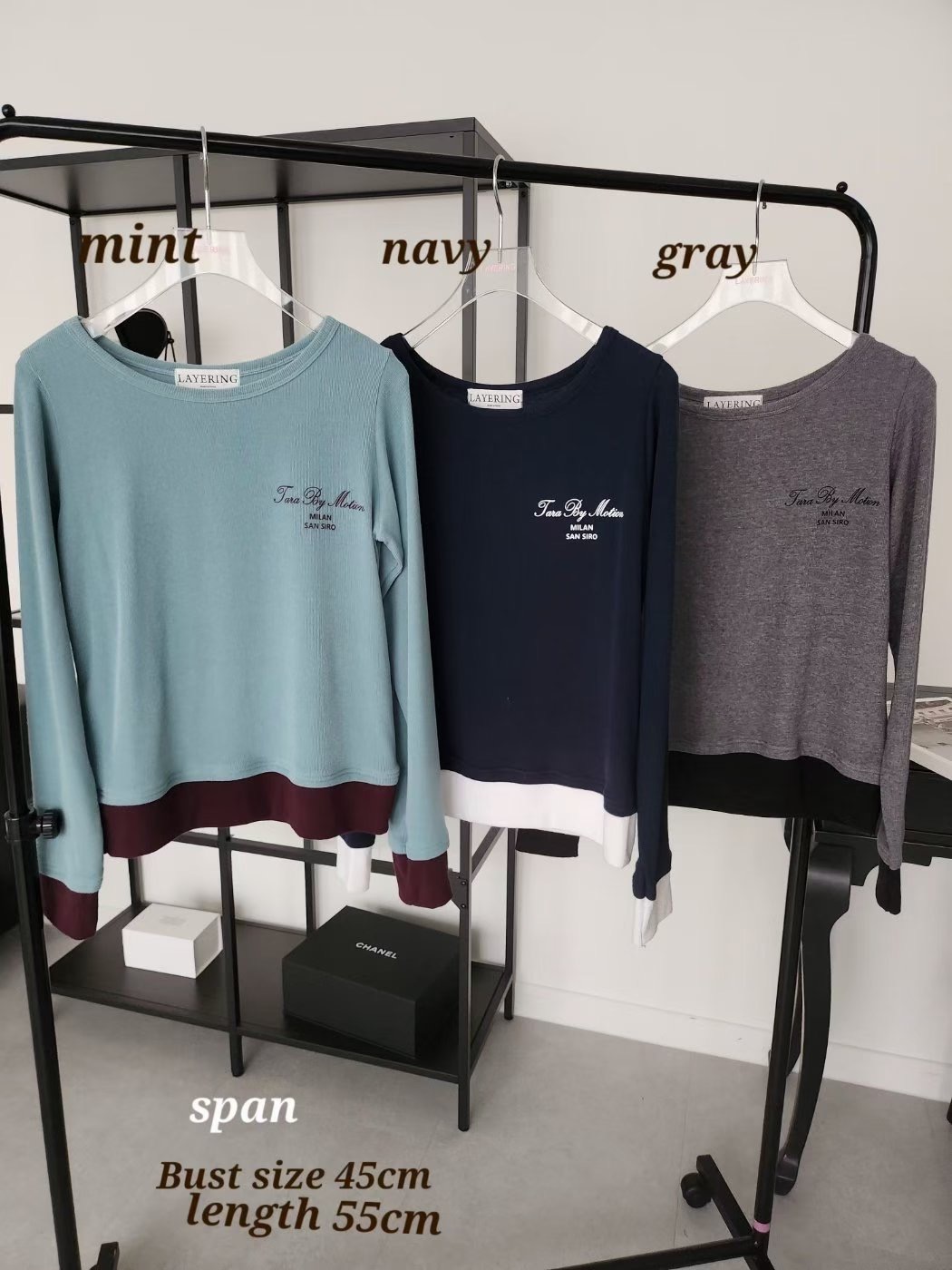 LAYERING韓國直郵㊣女士新品真品熱賣職業人氣休閑時尚長袖T恤LAYERING長袖T恤