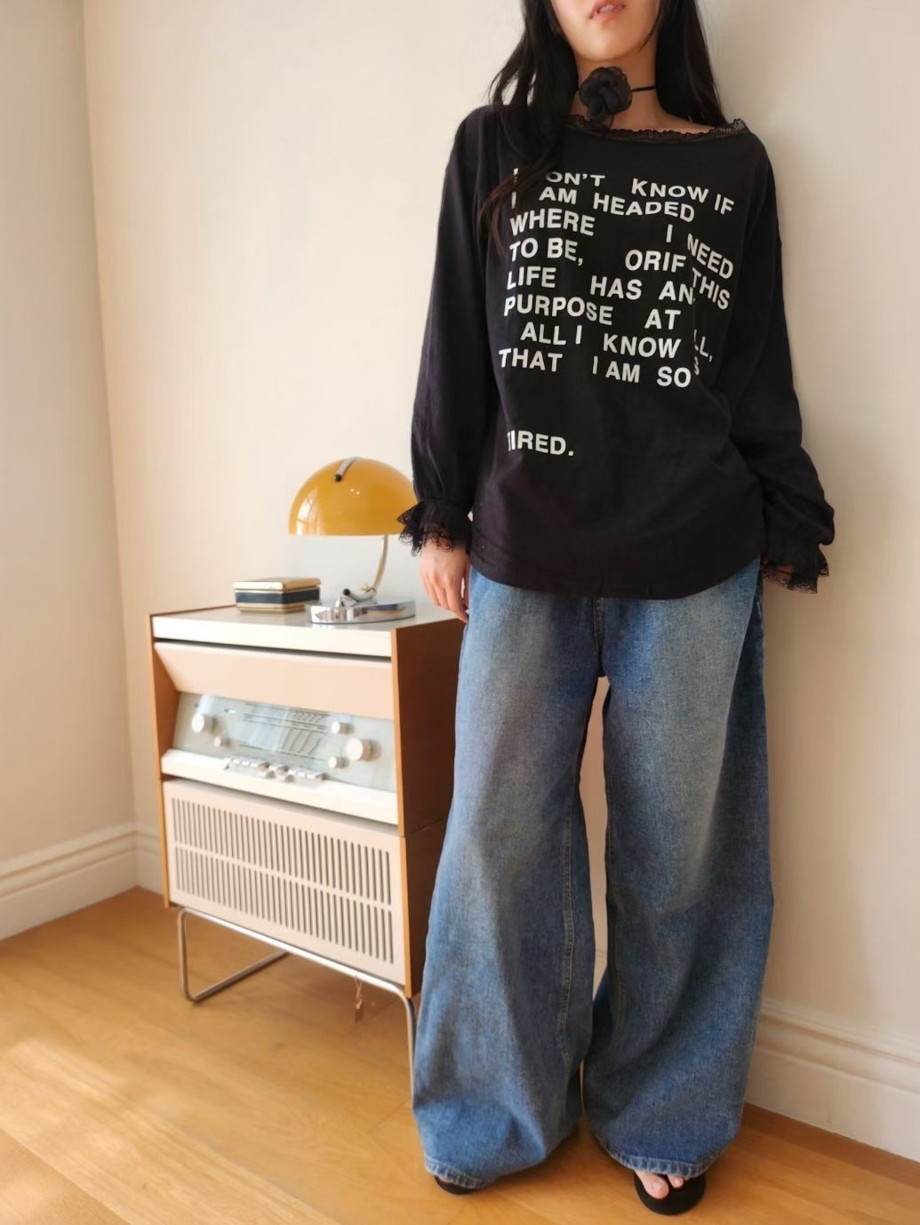 LAYERING東大門直郵㊣女裝新款休閑職業真品人氣推薦長袖T恤LAYERING長袖T恤圖色1