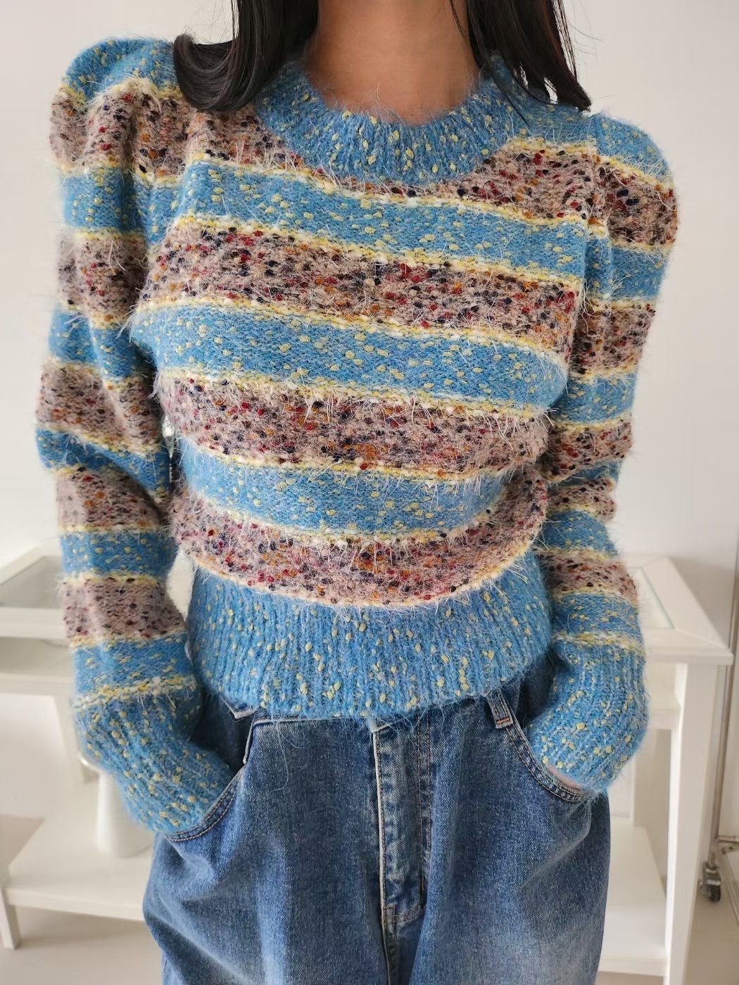 LAYERING㊣東大門代購女士新品推薦時尚熱賣26春夏人氣針織衫LAYERING針織衫圖色1