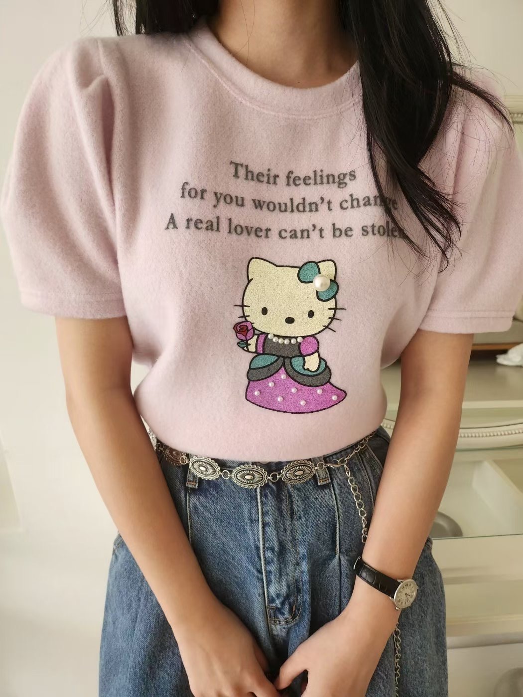 LAYERING㊣東大門代購女裝新款真品人氣休閑26春夏職業熱賣T恤LAYERINGT恤圖色2