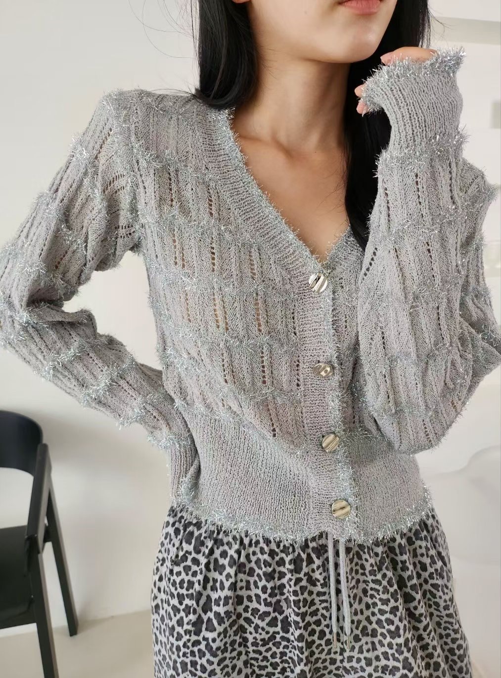 LAYERING東大門直郵㊣女士新品休閑26春夏熱賣職業真品針織衫LAYERING針織衫圖色2