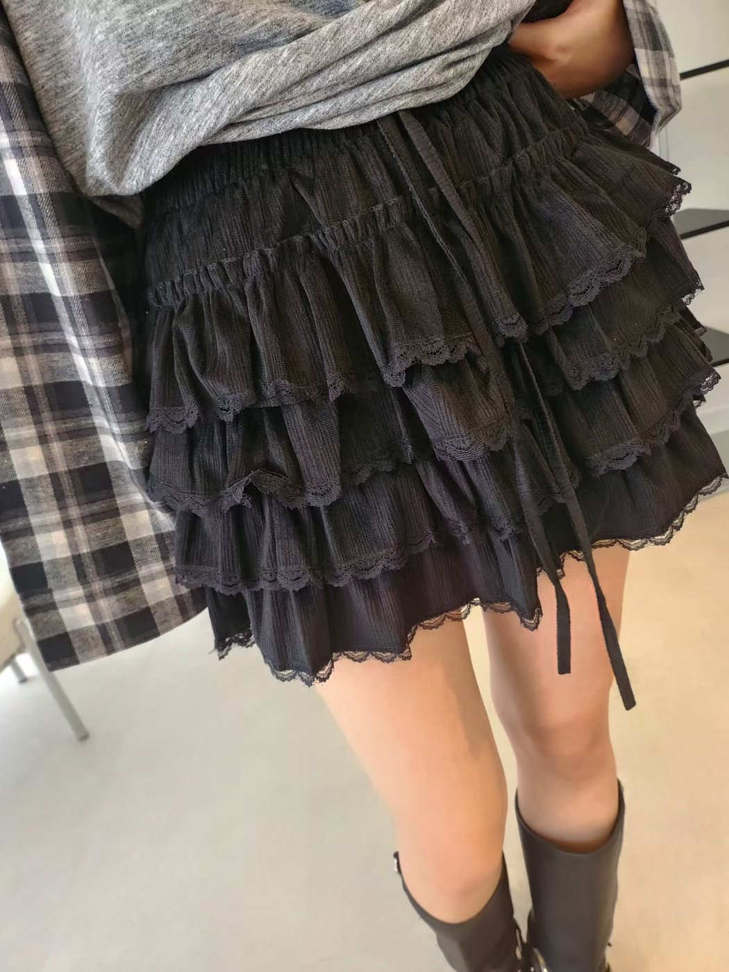 LAYERING㊣東大門實拍女裝新品推薦休閑職業時尚26春夏短裙LAYERING短裙圖色2