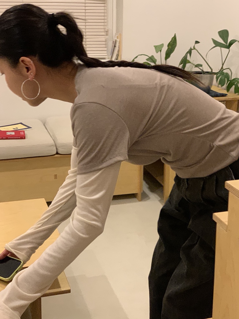 SUNDER MARKET韓國代購㊣女裝新款人氣熱賣職業長袖T恤假兩件SUNDER MARKET長袖T恤