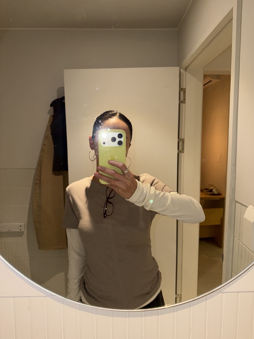 SUNDER MARKET韓國代購㊣女裝新款人氣熱賣職業長袖T恤假兩件SUNDER MARKET長袖T恤