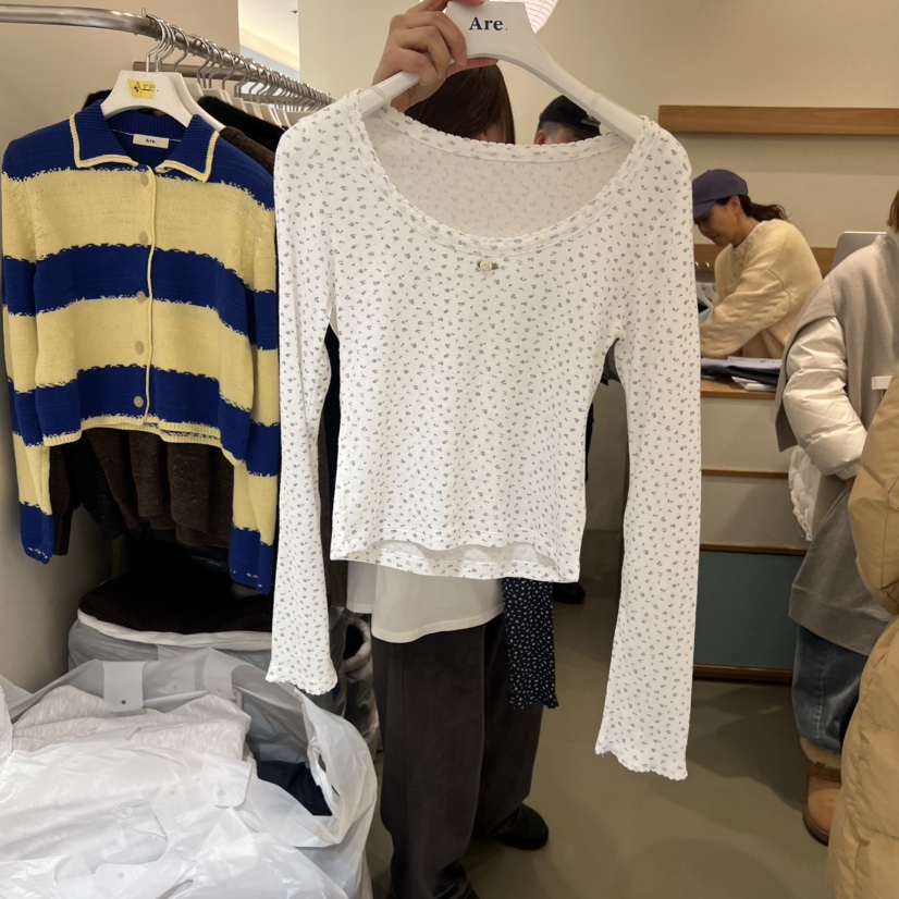 ARE東大門直郵㊣女士新款熱賣職業人氣真品時尚26春夏長袖T恤ARE YOU/ARE長袖T恤圖色2