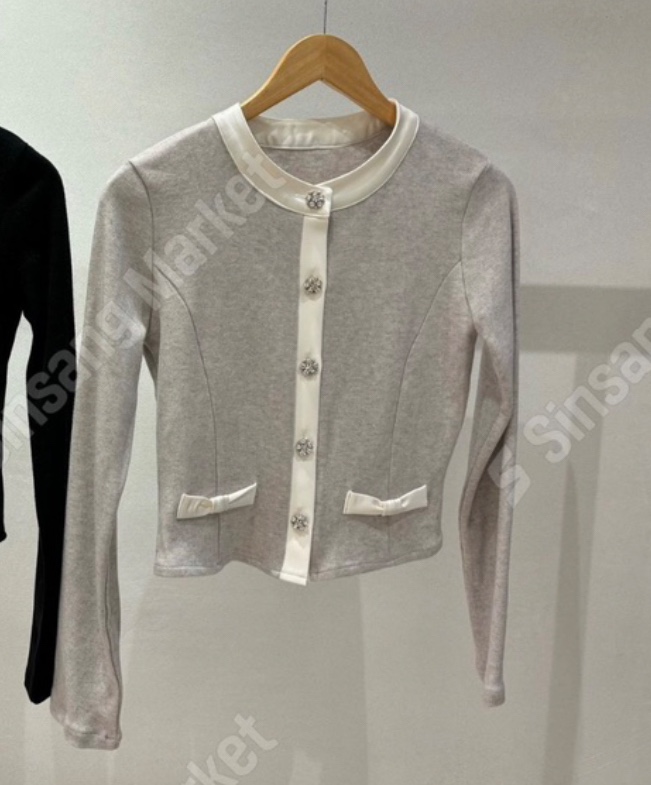 CONFETTI韓國代購㊣女裝新款熱賣時尚26春夏職業長袖T恤開衫CONFETTI長袖T恤圖色2