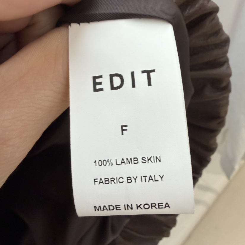 EDIT㊣東大門實拍女士新款熱賣真品人氣推薦26春夏職業皮衣EDIT皮衣