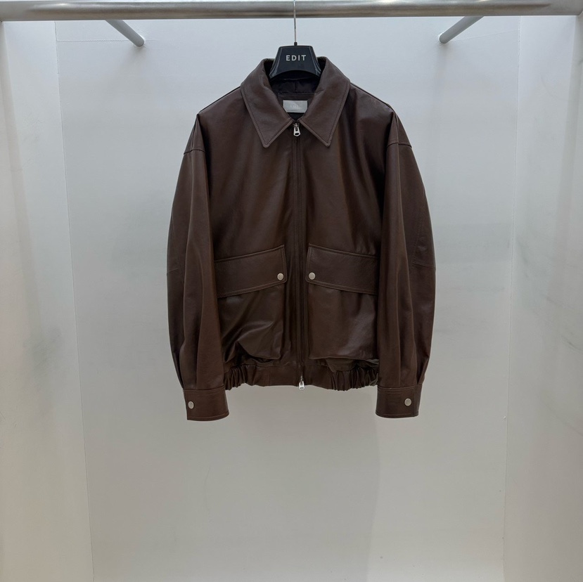 EDIT㊣東大門實拍女士新款熱賣真品人氣推薦26春夏職業皮衣EDIT皮衣圖色1