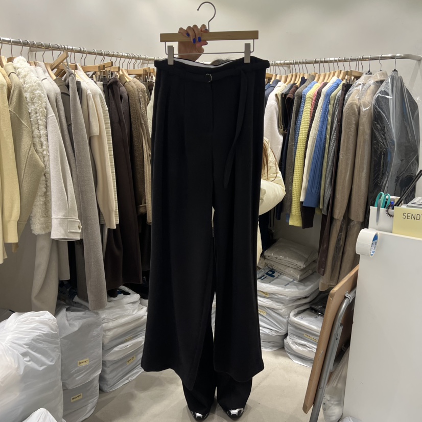 SENDTWO東大門直郵㊣女裝新款時尚休閑人氣休閑褲含腰帶系帶SENDTWO休閑褲圖色5