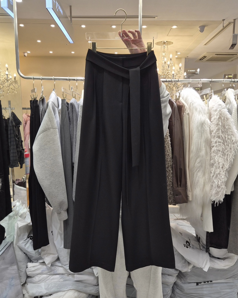 WORK SHOP韓國直郵㊣女士新款26春夏職業真品時尚休閑褲春款Work_shop休閑褲圖色2