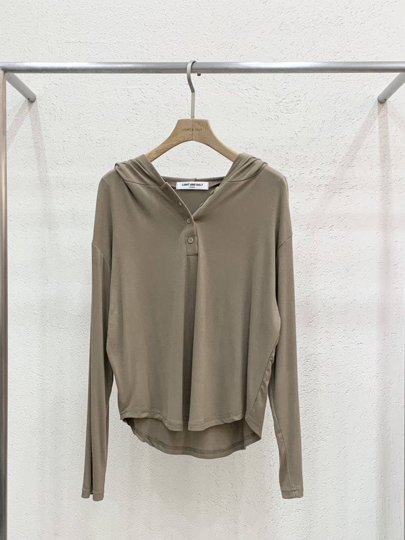 LIGHT AND SALT㊣東大門代購女裝新品熱賣長袖T恤連帽衫春款LIGHT AND SALT長袖T恤圖色2