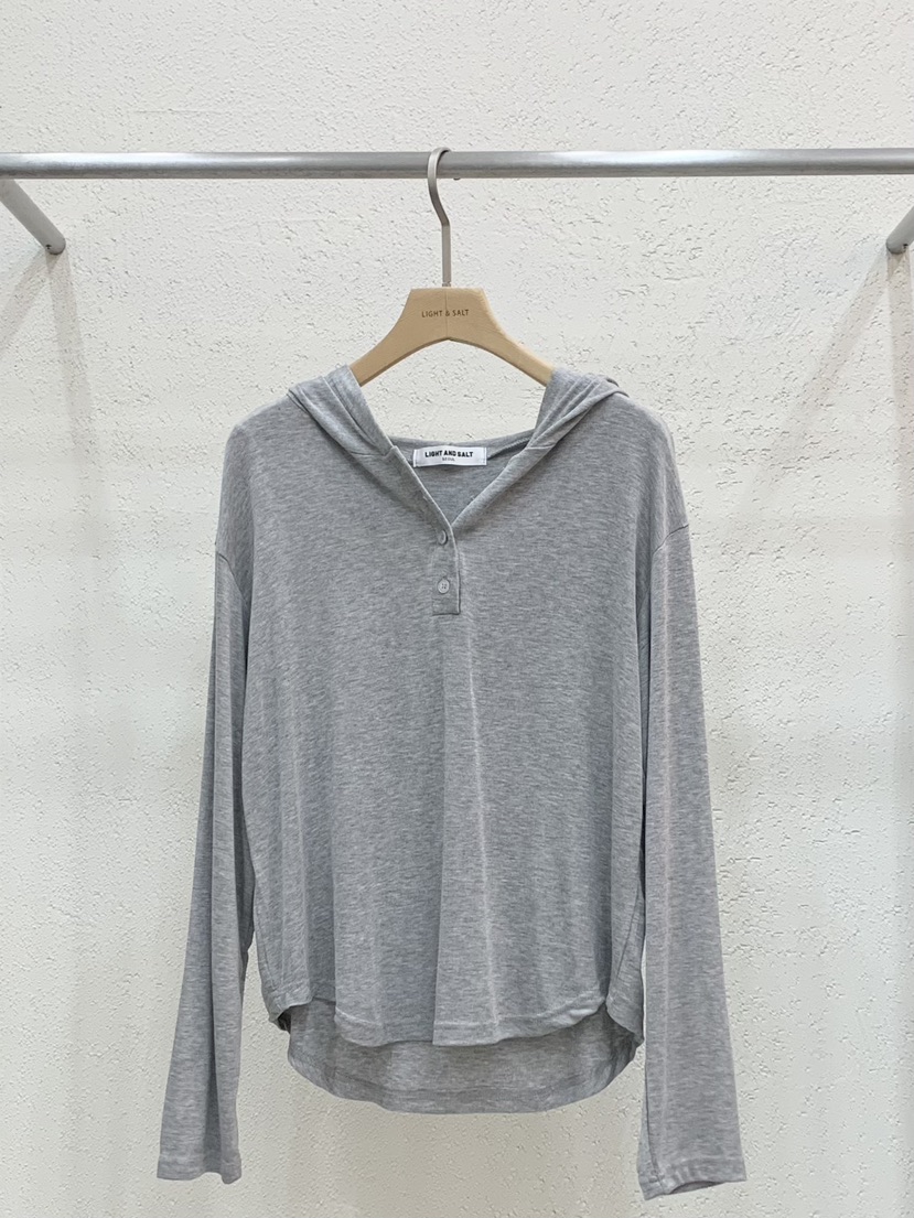 LIGHT AND SALT㊣東大門代購女裝新品熱賣長袖T恤連帽衫春款LIGHT AND SALT長袖T恤圖色4