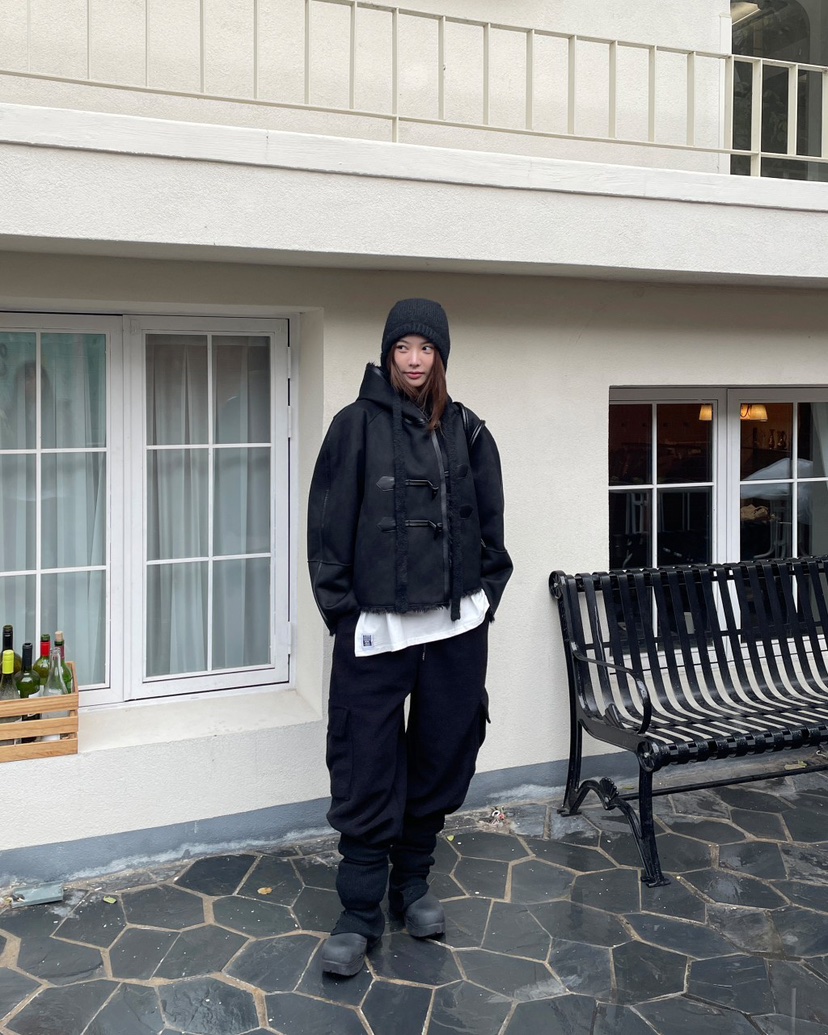 D2/A2韓國直郵㊣女裝新款熱賣時尚26春夏短款大衣羊毛雙面D2/A2短款大衣